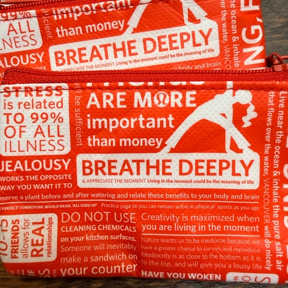 Lululemon coin pouches new without tags made out of Lululemon bags - Picture 2 of 11